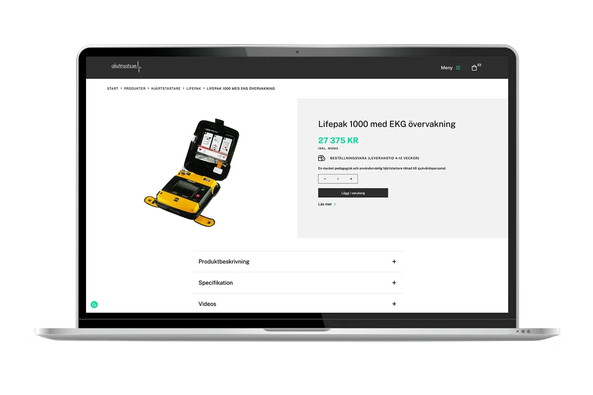 Akutinsats webbshop