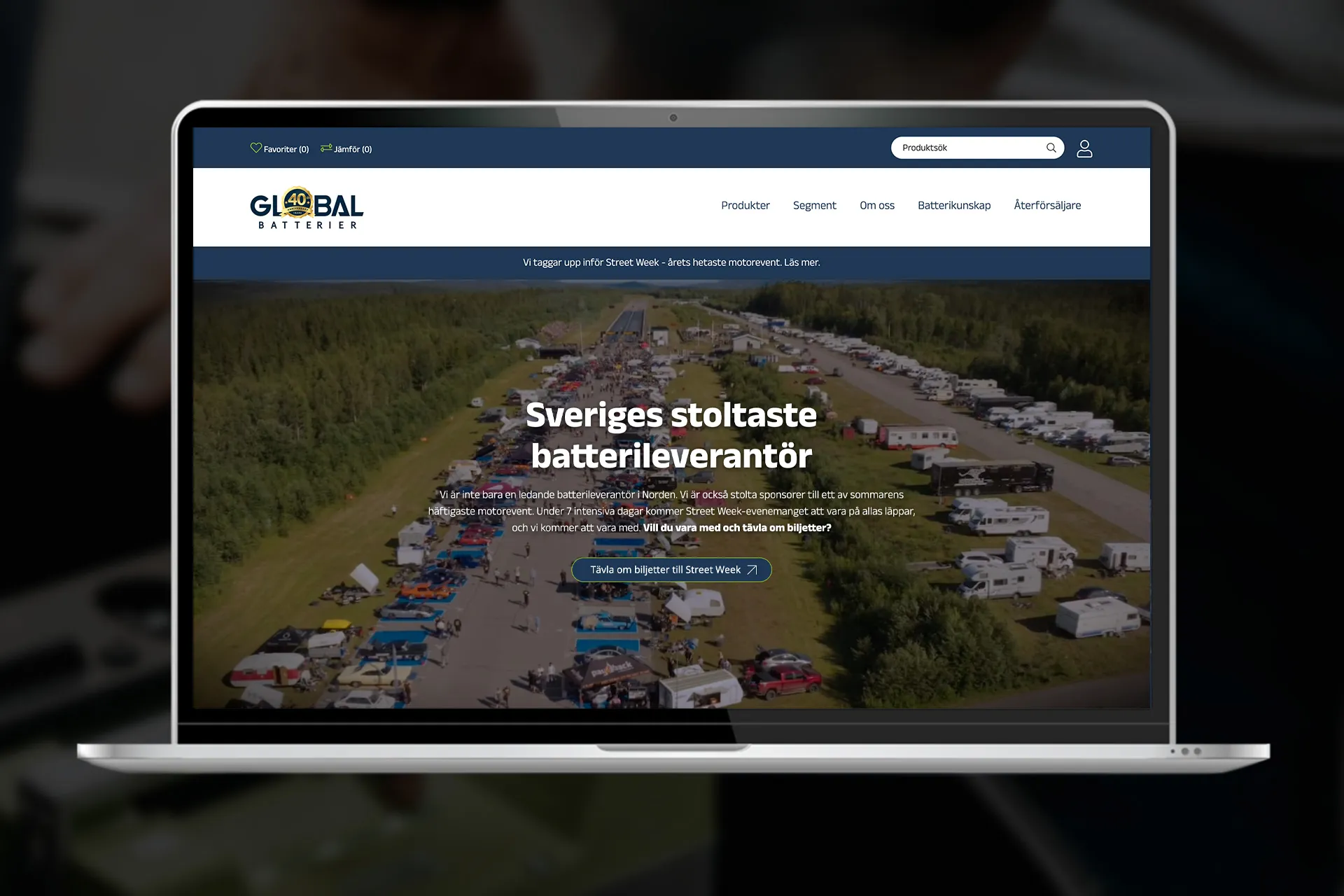 Global startsida